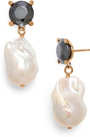Darcey Stone & Pearl Drop Earrings