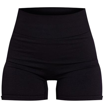 Basic black gym shorts