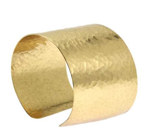Hammered Gold Cuff Bracelet Wide Gold Cuff Statement Gold