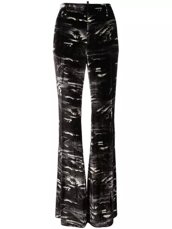 Dsquared2 graphic-print Flared Trousers