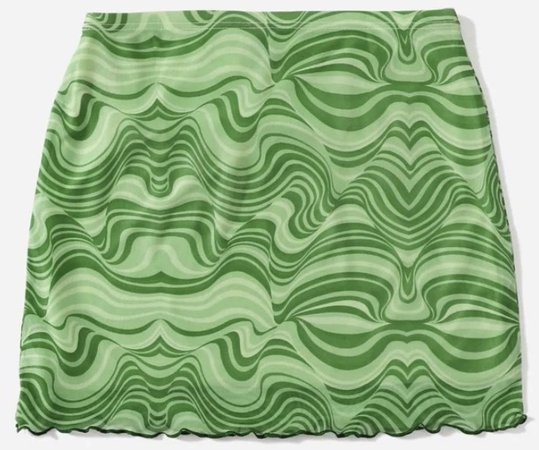 green mesh skirt shein