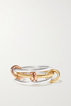 Gold Acacia MX sterling silver and 18-karat yellow and rose gold ring | Spinelli Kilcollin | NET-A-PORTER