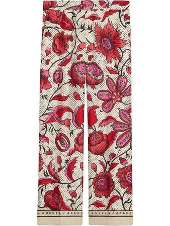 Gucci Silk pant with watercolor flowers $1,890 - Buy Online - Mobile Friendly, Fast Delivery, Price