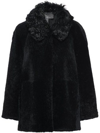 Prada Black Fur Coat