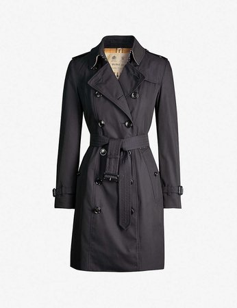 BURBERRY - The Chelsea Heritage check-trimmed cotton trench coat | Selfridges.com