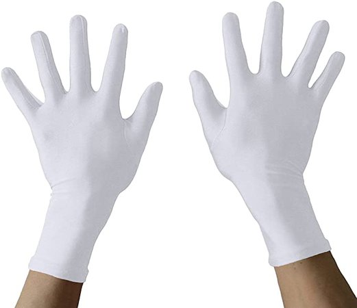 Amazon.com: Seeksmile Adult Spandex Gloves (Free Size, White) : Clothing, Shoes & Jewelry