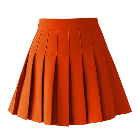 orange tennis skirt pleated flare