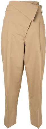 tailored flap front trousers