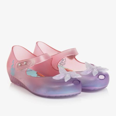 Mini Melissa - Girls Pink Disney Jelly Ballerinas | Childrensalon Outlet