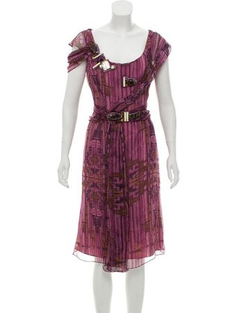 Carolina Herrera Embellished Printed Dress - Clothing - CAO37001 | The RealReal
