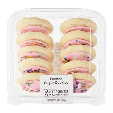 Freshness Guaranteed Frosted Sugar Cookies, Pink, 10 Count - Walmart.com