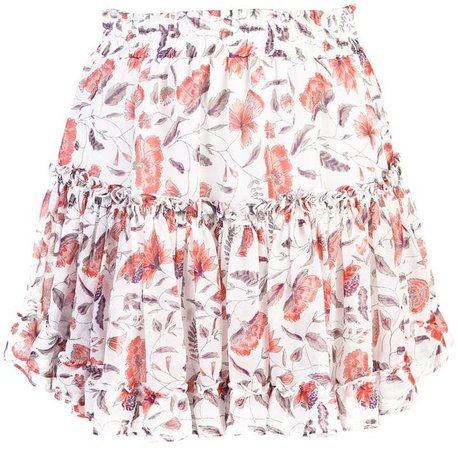 Los Angeles floral print ruffled skirt
