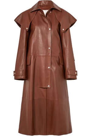 CALVIN KLEIN 205W39NYC | Leather trench coat | NET-A-PORTER.COM