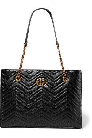 Gucci | GG Marmont medium quilted leather tote | NET-A-PORTER.COM