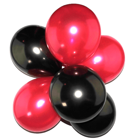 Black and Red Balloons