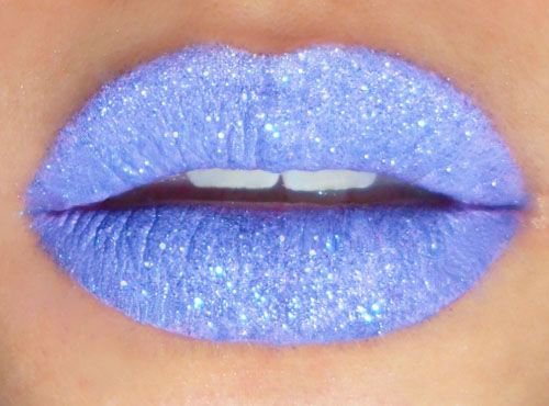 Ice Blue Sparkly Lipstick