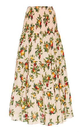 Significant Other Lily Floral Print Midi Skirt Size: 8
