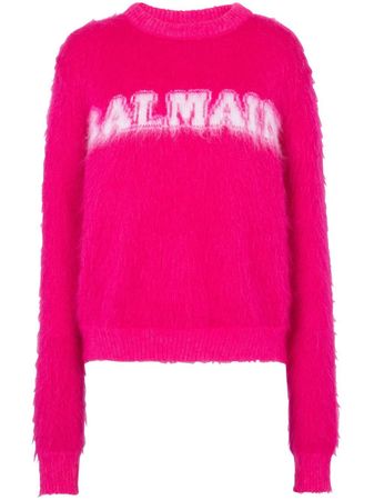 Balmain logo-jacquard jumper