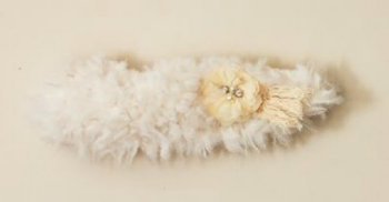 Peaches 'n Cream Off White Fur Headband Now in Stock - Girls Toddler Clothing