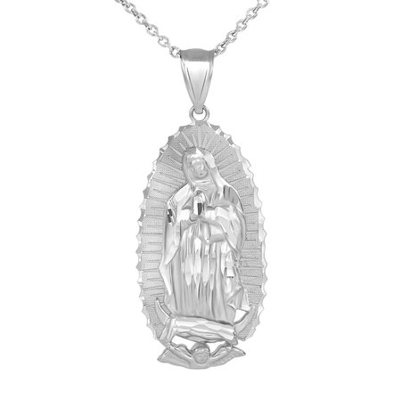 The Blessed Virgin Mary-Our Lady of Guadalupe Sterling Silver Pendant Necklace