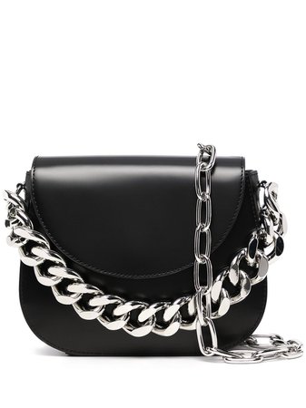 Kara black chain saddle bag - FARFETCH