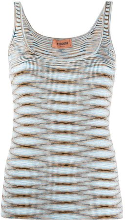 intarsia knit sleeveless top