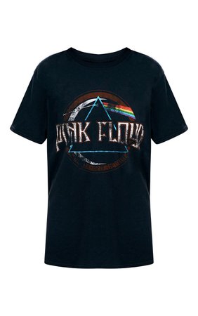 Pink Floyd Slogan Black T Shirt | PrettyLittleThing USA