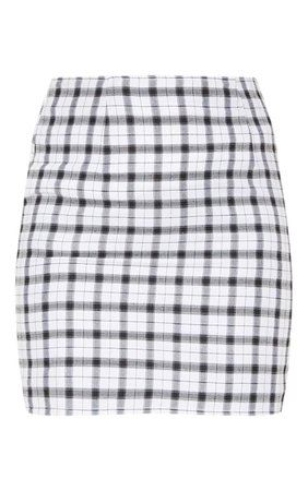 Monochrome Check Mini Skirt | PrettyLittleThing USA