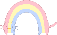 pastel rainbow cat kawaii