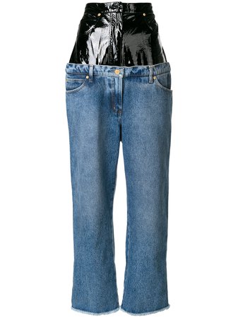 Natasha Zinko Contrast High Waist Jeans $1,570 - Shop AW17 Online - Fast Delivery, Price