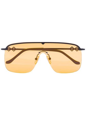 Karen Wazen Aviator-Style Sunglasses AMIRA Orange | Farfetch