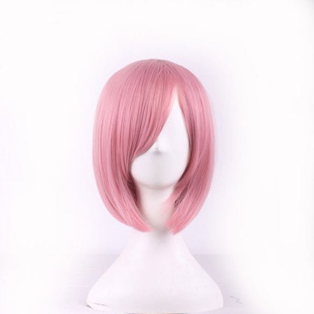 Fashion Pink Short Straight Bob Women's Lady's Cosplay Hair Wig Full Wigs + Cap | eBay