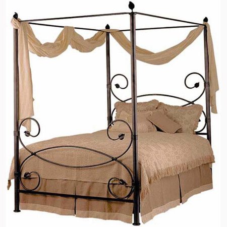 Stone County - Leaf Iron Canopy Bed | Iron Accents
