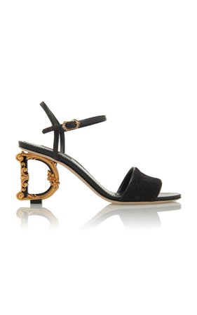 Baroque-Heel Lurex Sandals by Dolce & Gabbana | Moda Operandi