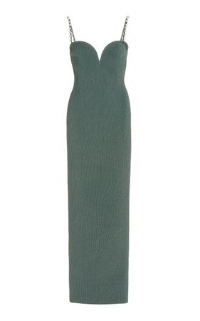Thalia Pearl-Embellished Ribbed-Knit Midi Dress By Galvan | Moda Operandi