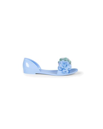 Light blue beach sandals with flowers Jacques Loup for women