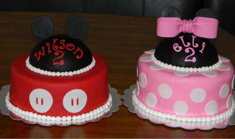 twins boy and girl birthday cakes