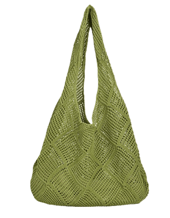 crochet bag green