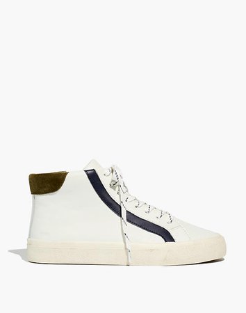 Sidewalk High-Top Sneakers in Colorblock Leather white