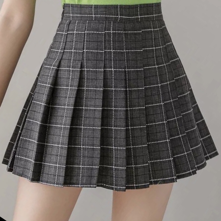 gray tennis skirt