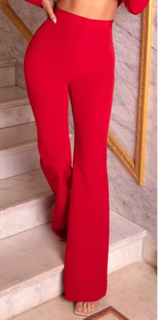 red oh polly trousers