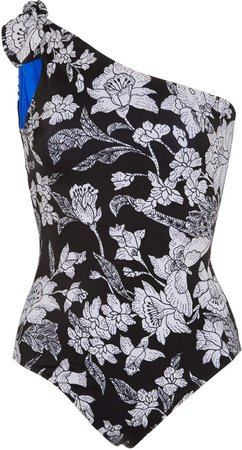 Goddess Printed One-Shoulder One-Piece Swimsuit