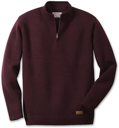 Filson Mens Merino Wool Midweight Half Zip - Dark Burgundy-Small 11005 at Amazon Men’s Clothing store: Pullover Sweaters