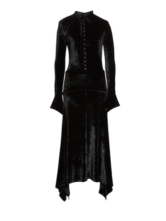 black velvet Paco Rabanne dress