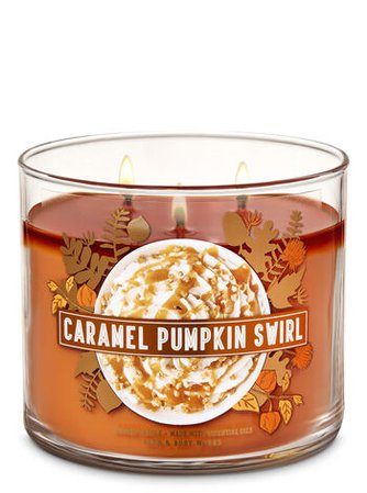 Caramel Pumpkin Swirl 3-Wick Candle | Bath & Body Works