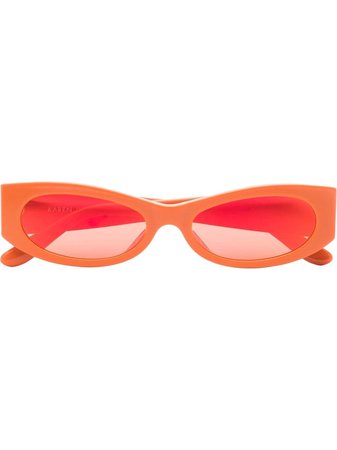 Karen Wazen Ciara Oval Frame Sunglasses - Farfetch