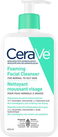 CeraVe Foaming Facial Cleanser, Gentle Daily Face Wash for Oily Skin, Suitable for Sensitive Skin, Fragrance-Free, Verified Product by CeraVe, 473mL: Amazon.ca: Beauty