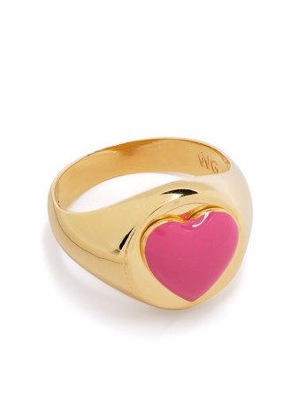 Wilhelmina Garcia heart shaped ring - FARFETCH