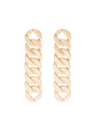 Saskia Diez gold-plated grand chain earrings