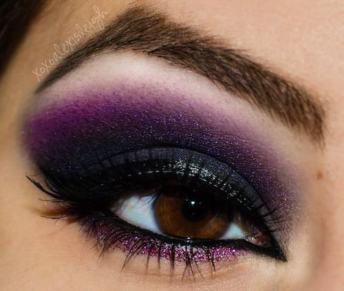 black and purple makeup - Google Search
